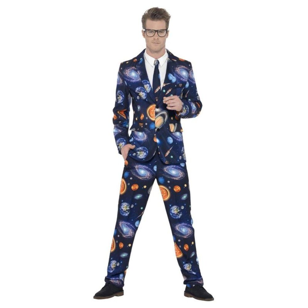 Smiffys Mens Space Costume Suit Set / Blue
